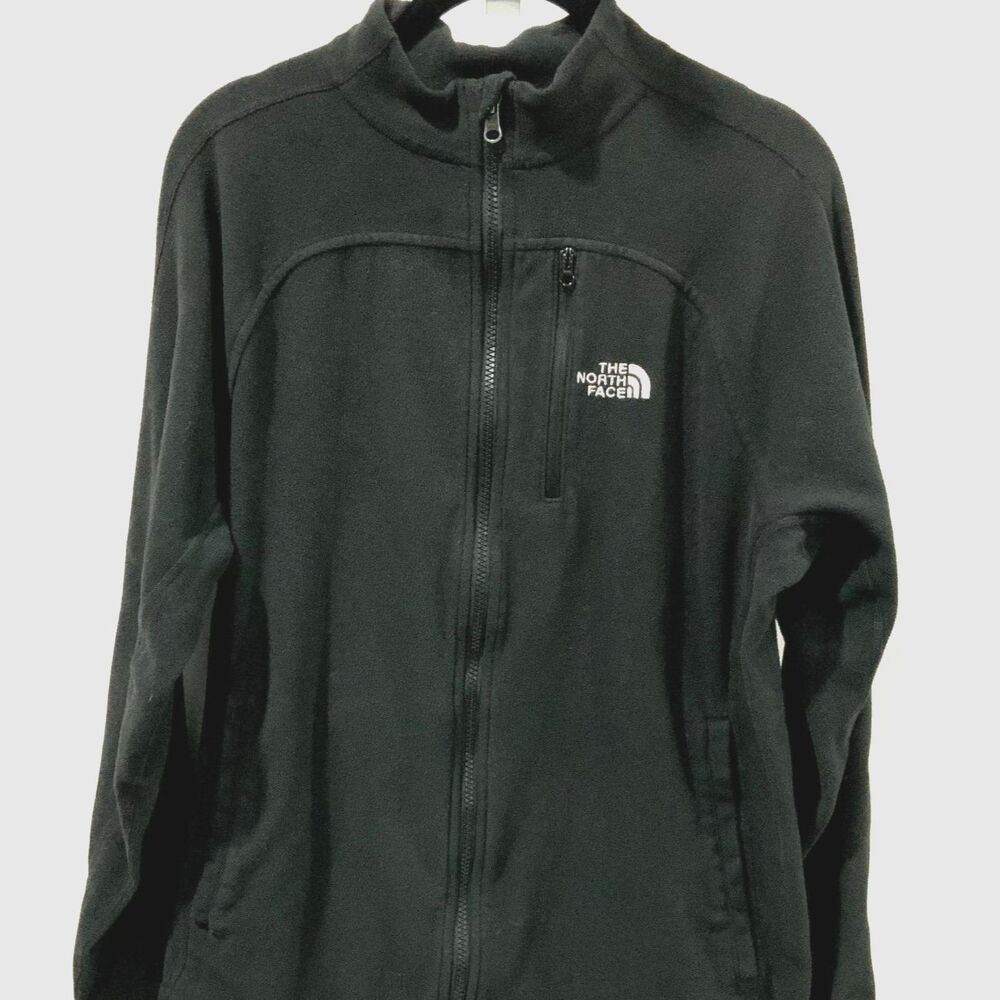 Men's The North Face Fleece Zip Up Jacket in Black Size Medium. #127